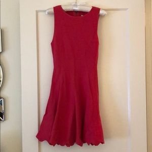 Alice and Olivia fit and flare dresshot pink